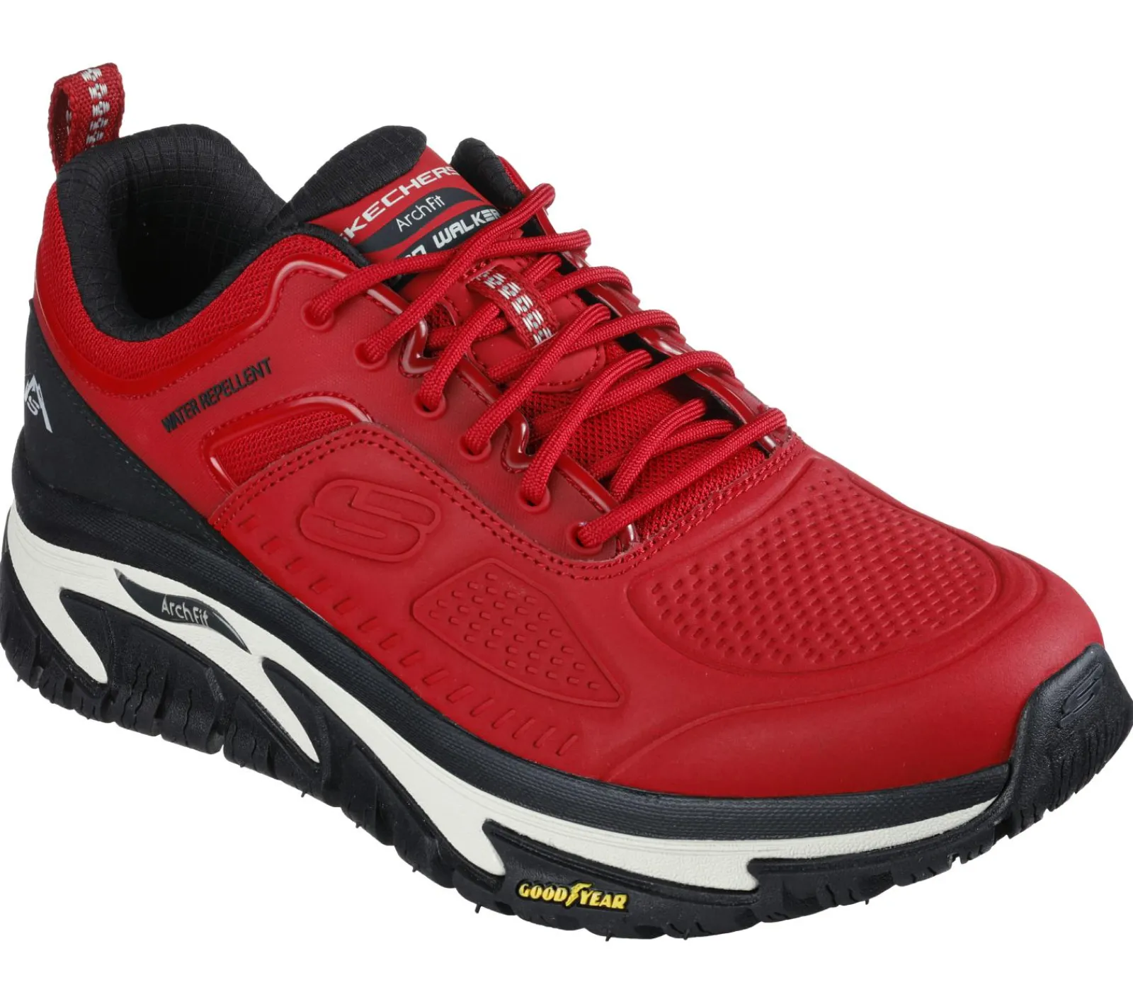 Sapatilhas Casuais-SKECHERS Relaxed Fit: Arch Fit Road Walker - Recon VERMELHO / PRETO