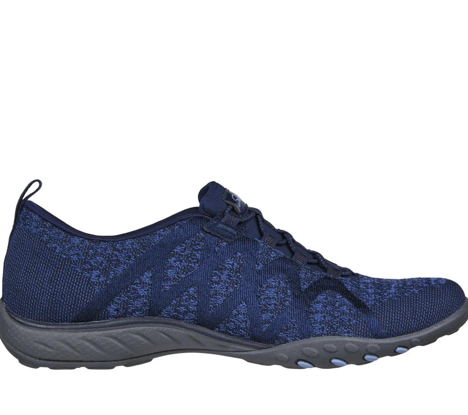 Calçado Sem Atacadores|Sapatilhas Casuais-SKECHERS Relaxed Fit: Breathe-Easy - Infi-Knity NAVY