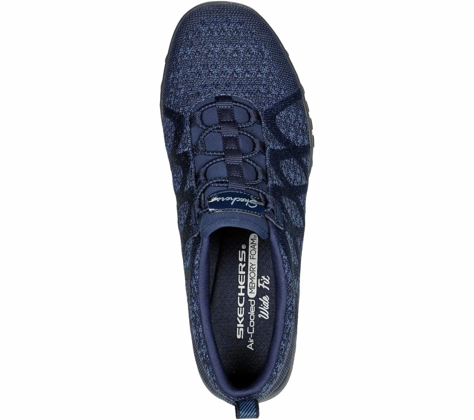 Calçado Sem Atacadores|Sapatilhas Casuais-SKECHERS Relaxed Fit: Breathe-Easy - Infi-Knity NAVY