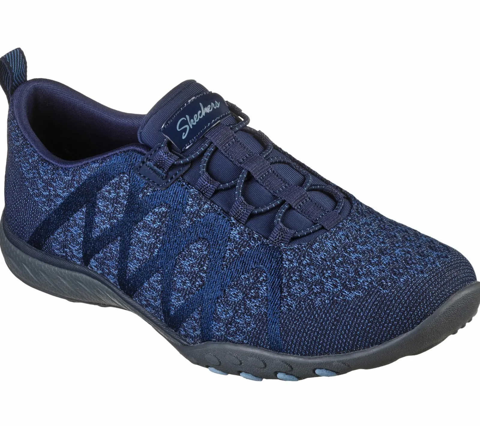 Calçado Sem Atacadores|Sapatilhas Casuais-SKECHERS Relaxed Fit: Breathe-Easy - Infi-Knity NAVY