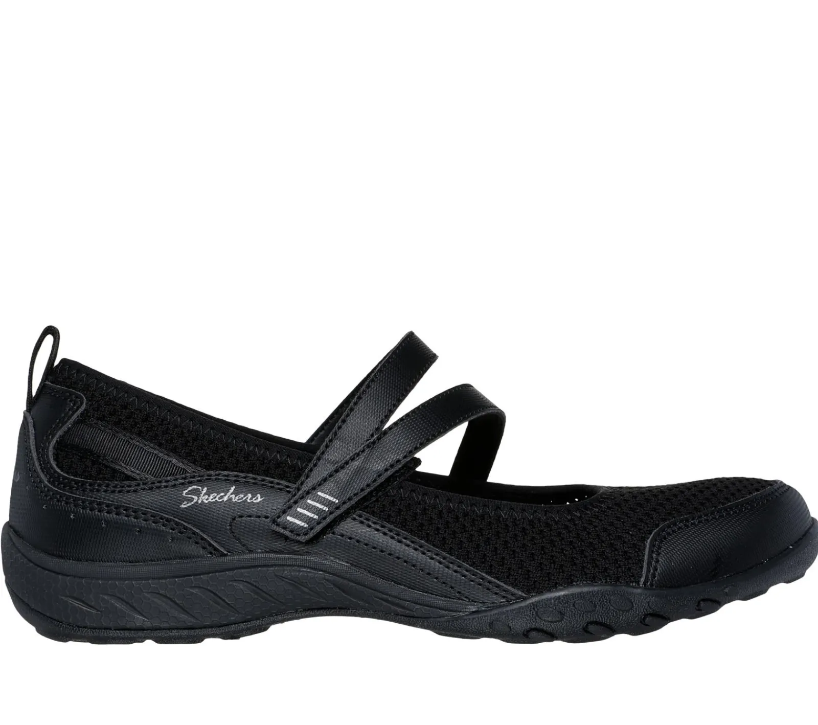 Sapatos Rasos|Calçado Sem Atacadores-SKECHERS Relaxed Fit: Breathe-Easy - Keep Clean PRETO
