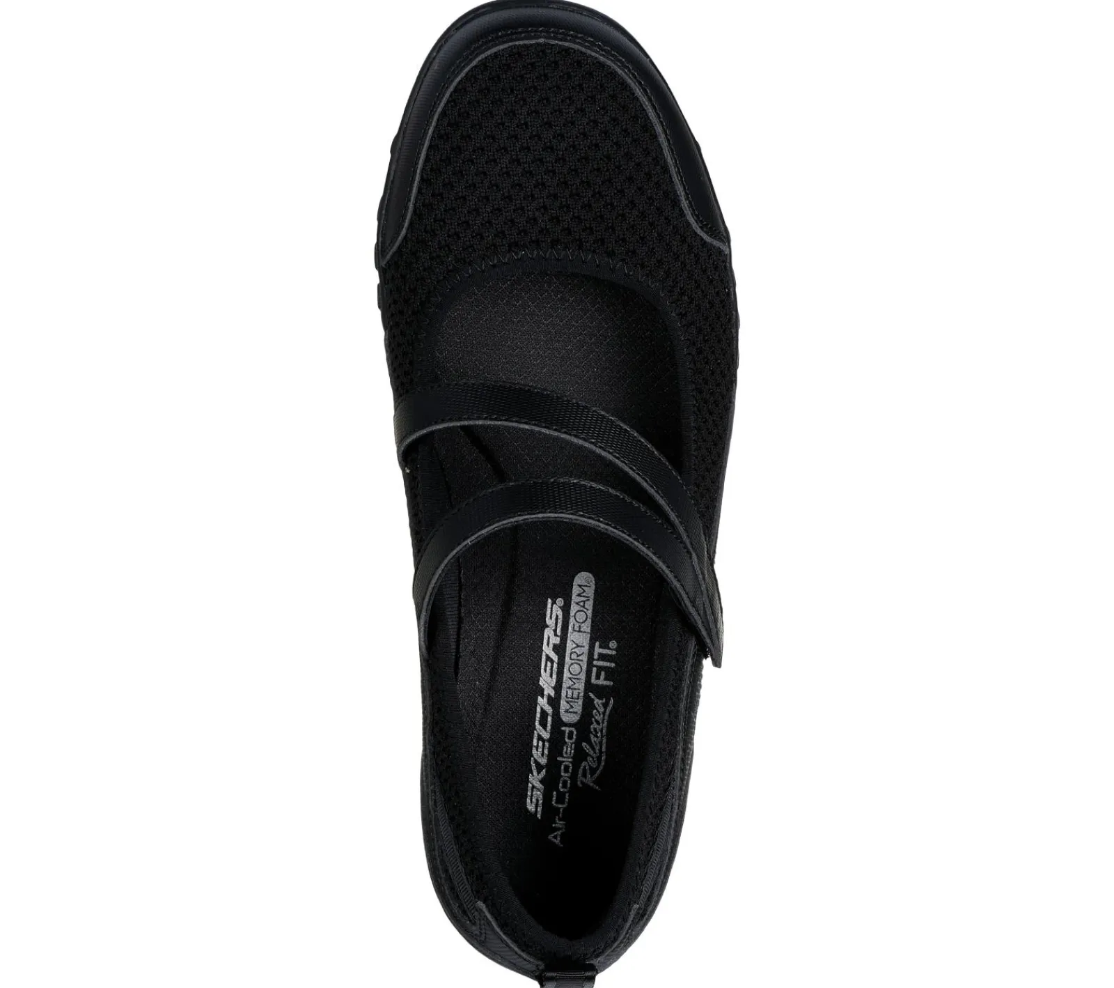 Sapatos Rasos|Calçado Sem Atacadores-SKECHERS Relaxed Fit: Breathe-Easy - Keep Clean PRETO