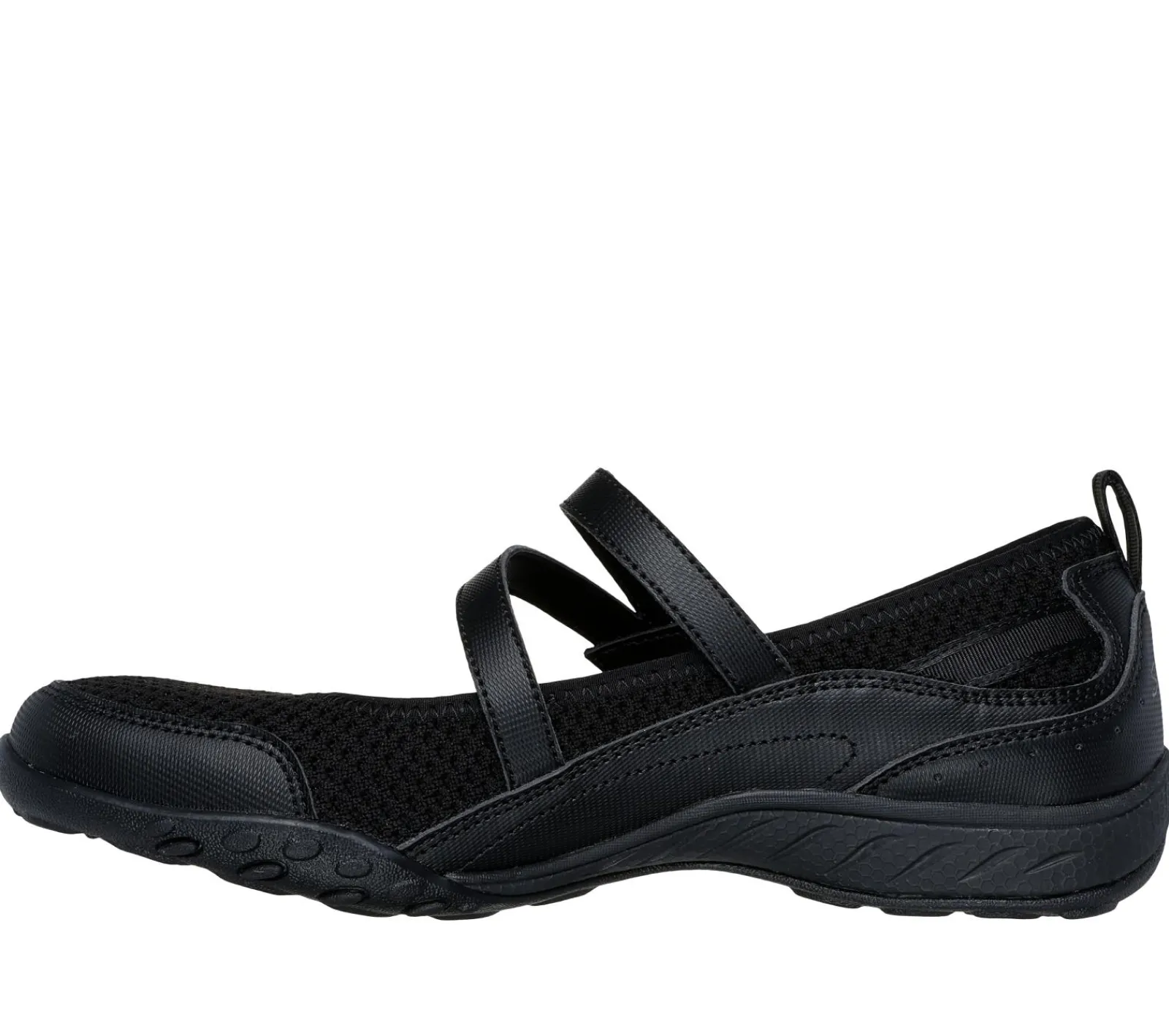 Sapatos Rasos|Calçado Sem Atacadores-SKECHERS Relaxed Fit: Breathe-Easy - Keep Clean PRETO