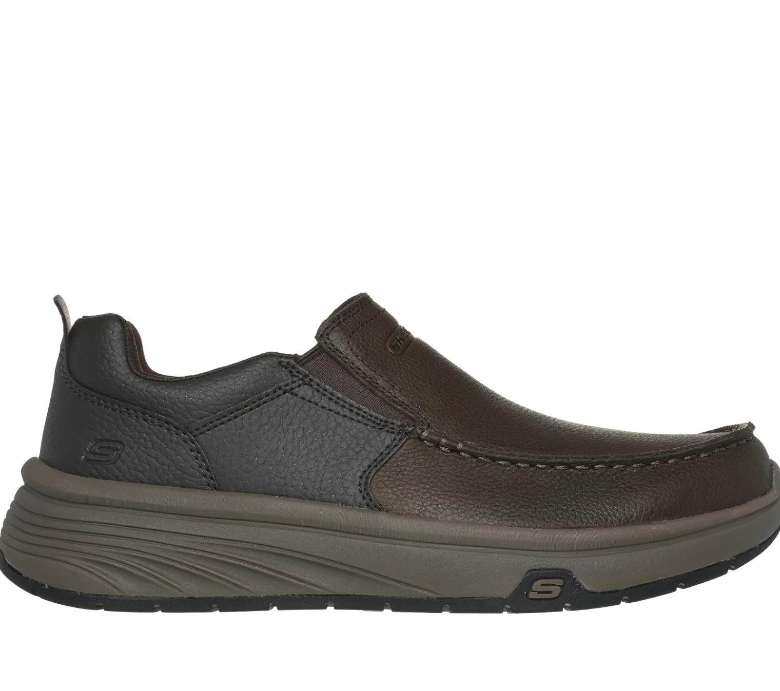 Sapatilhas Casuais|Calçado Sem Atacadores-SKECHERS Relaxed Fit: Calabrio - Bazley CASTANHO ESCURO