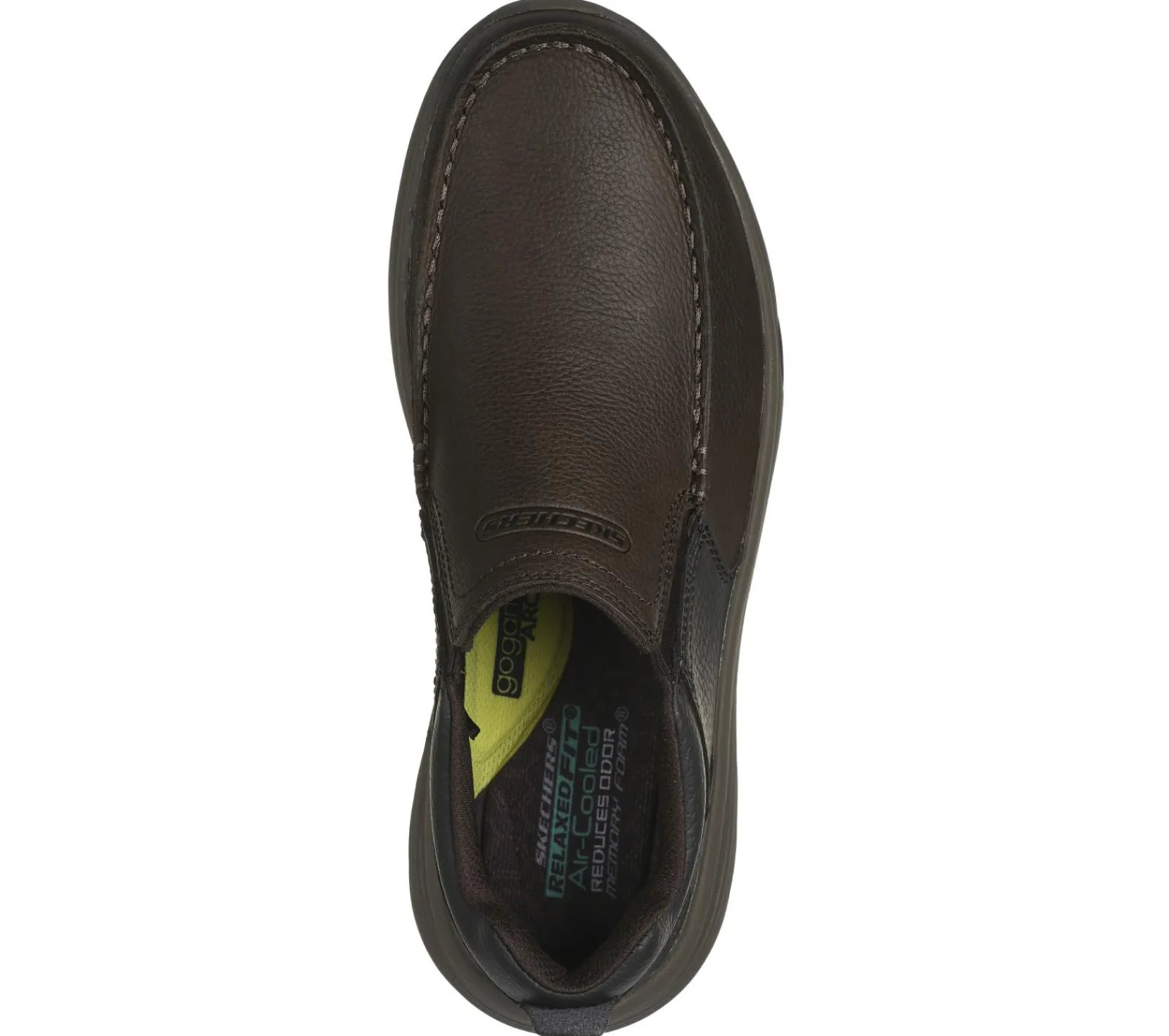 Sapatilhas Casuais|Calçado Sem Atacadores-SKECHERS Relaxed Fit: Calabrio - Bazley CASTANHO ESCURO