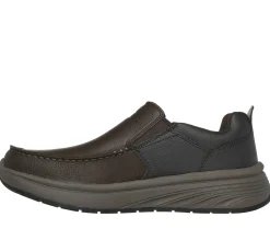 Sapatilhas Casuais|Calçado Sem Atacadores-SKECHERS Relaxed Fit: Calabrio - Bazley CASTANHO ESCURO
