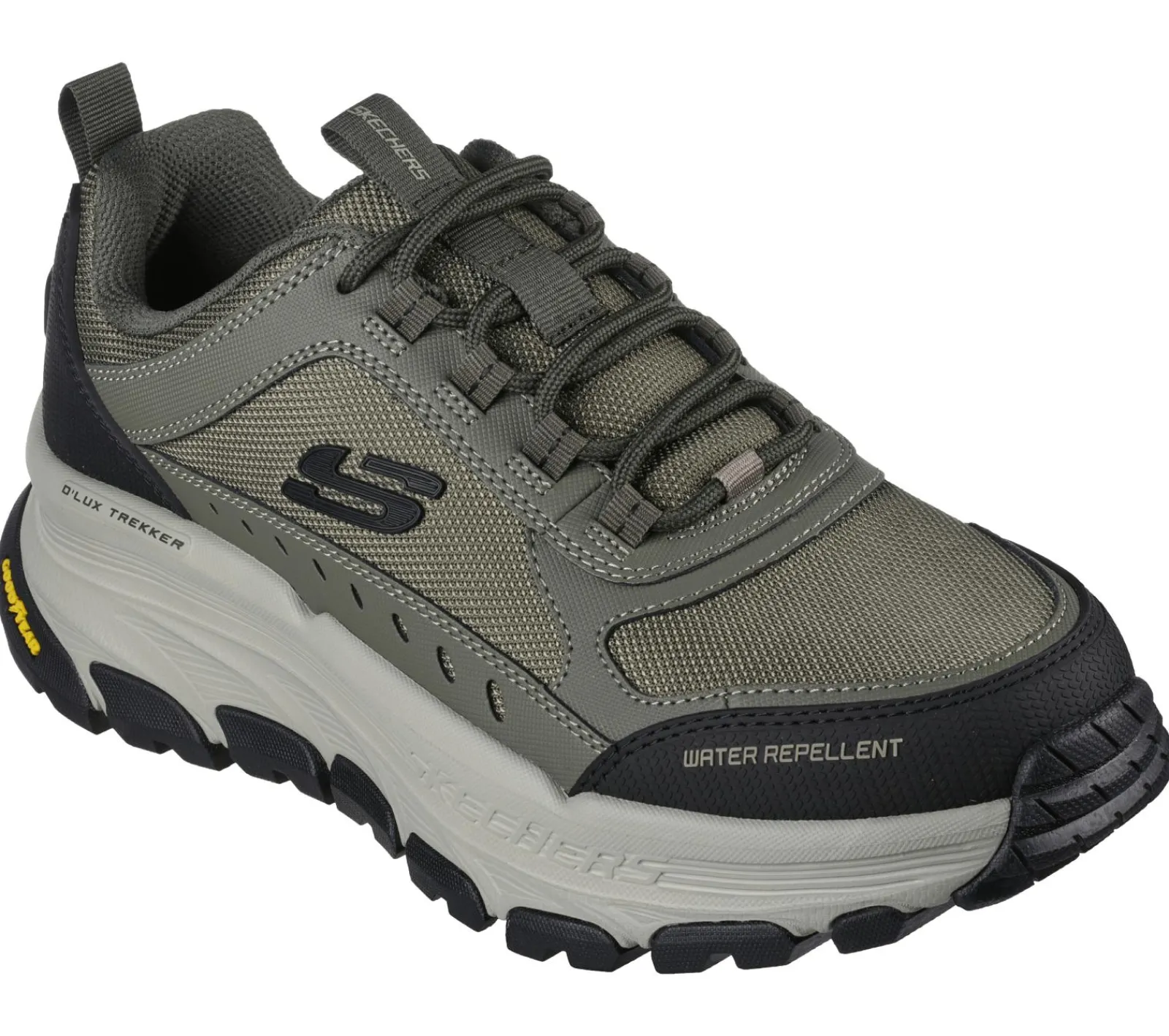 Sapatilhas-SKECHERS Relaxed Fit: D'Lux Trekker AZEITONA / MULTICOR
