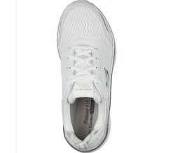 Com Atacadores|Sapatilhas-SKECHERS Relaxed Fit: D'Lux Walker - Infinite Motion BRANCO / PRATEADO
