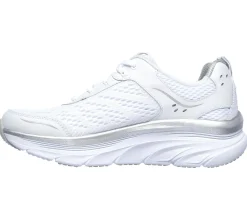 Com Atacadores|Sapatilhas-SKECHERS Relaxed Fit: D'Lux Walker - Infinite Motion BRANCO / PRATEADO