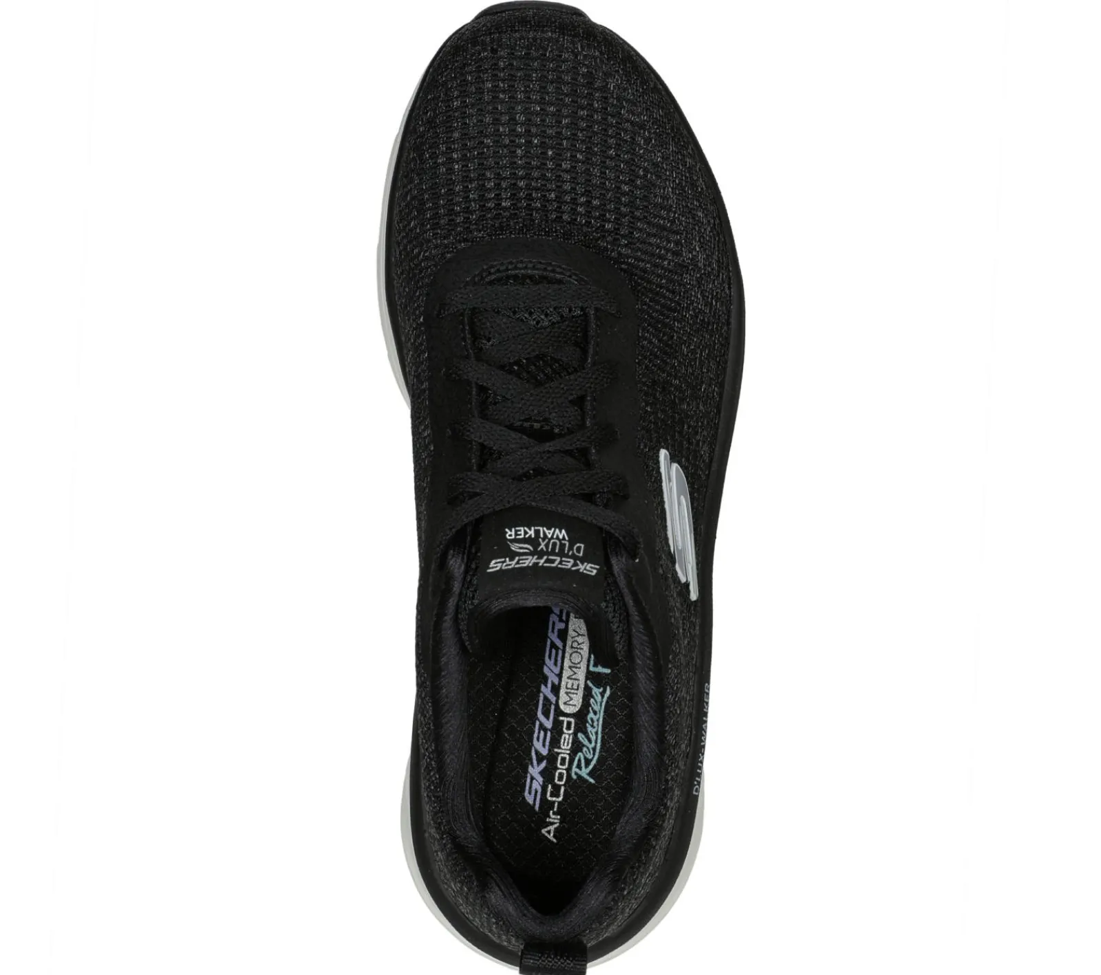 Com Atacadores|Sapatilhas-SKECHERS Relaxed Fit: D'Lux Walker - Daily Beauty PRETO