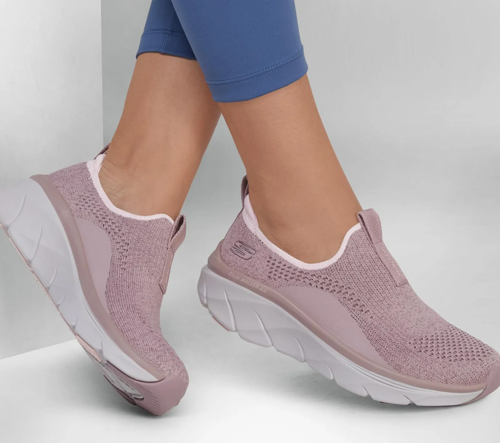 Calçado Sem Atacadores|Sapatilhas Casuais-SKECHERS Relaxed Fit: D'Lux Walker 2.0 - Bold State MALVA