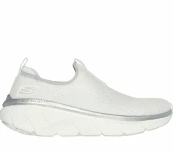 Calçado Sem Atacadores|Sapatilhas-SKECHERS Relaxed Fit: D'Lux Walker 2.0 - Sparkle Forever BRANCO / PRATEADO
