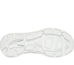 Com Atacadores|Sapatilhas-SKECHERS Relaxed Fit: D'Lux Walker 2.0 - Golden Step BRANCO / PRATEADO