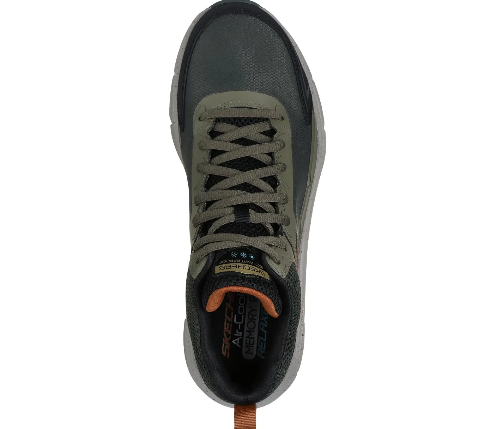 Sapatilhas-SKECHERS Relaxed Fit: D'Lux Walker 2.0 - Grailo AZEITONA / LARANJA