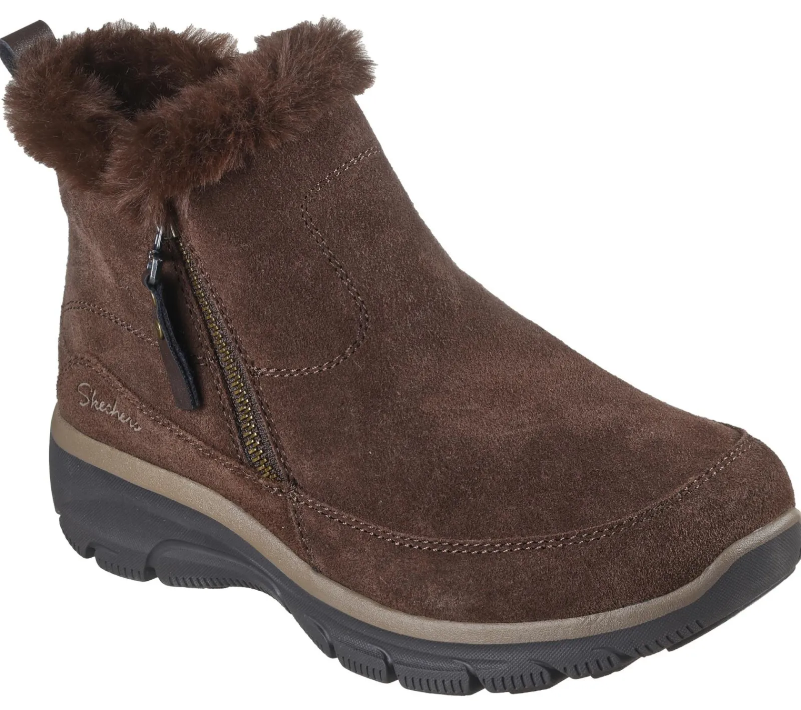 Botas-SKECHERS Relaxed Fit: Easy Going - Cool Zip! CHOCOLATE