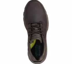 Sapatos Com Atacadores|Sapatilhas Casuais-SKECHERS Relaxed Fit: Knowlson - Leland CASTANHO ESCURO