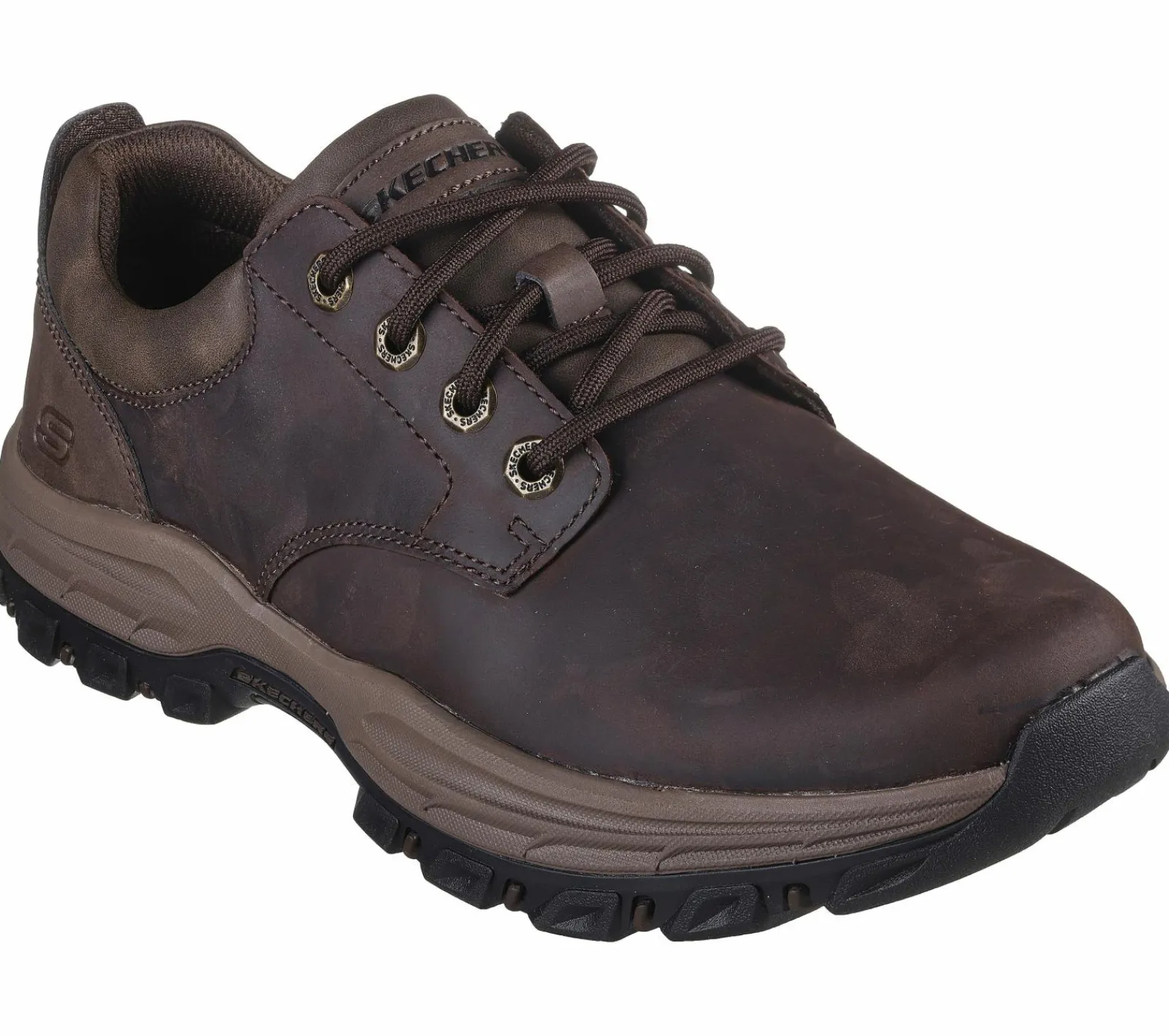 Sapatos Com Atacadores|Sapatilhas Casuais-SKECHERS Relaxed Fit: Knowlson - Leland CASTANHO ESCURO