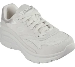 Com Atacadores|Sapatilhas-SKECHERS Relaxed Fit: Modern D'Lux - Free Mind BRANCO SUJO
