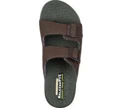 Sandálias-SKECHERS Relaxed Fit: Pelem - Rolento CHOCOLATE