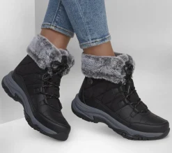 Com Atacadores|Botas-SKECHERS Relaxed Fit: Trego - Winter Feelings PRETO