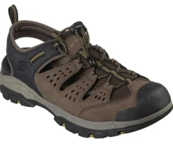 Sandálias-SKECHERS Relaxed Fit: Tresmen - Menard CASTANHO / PRETO