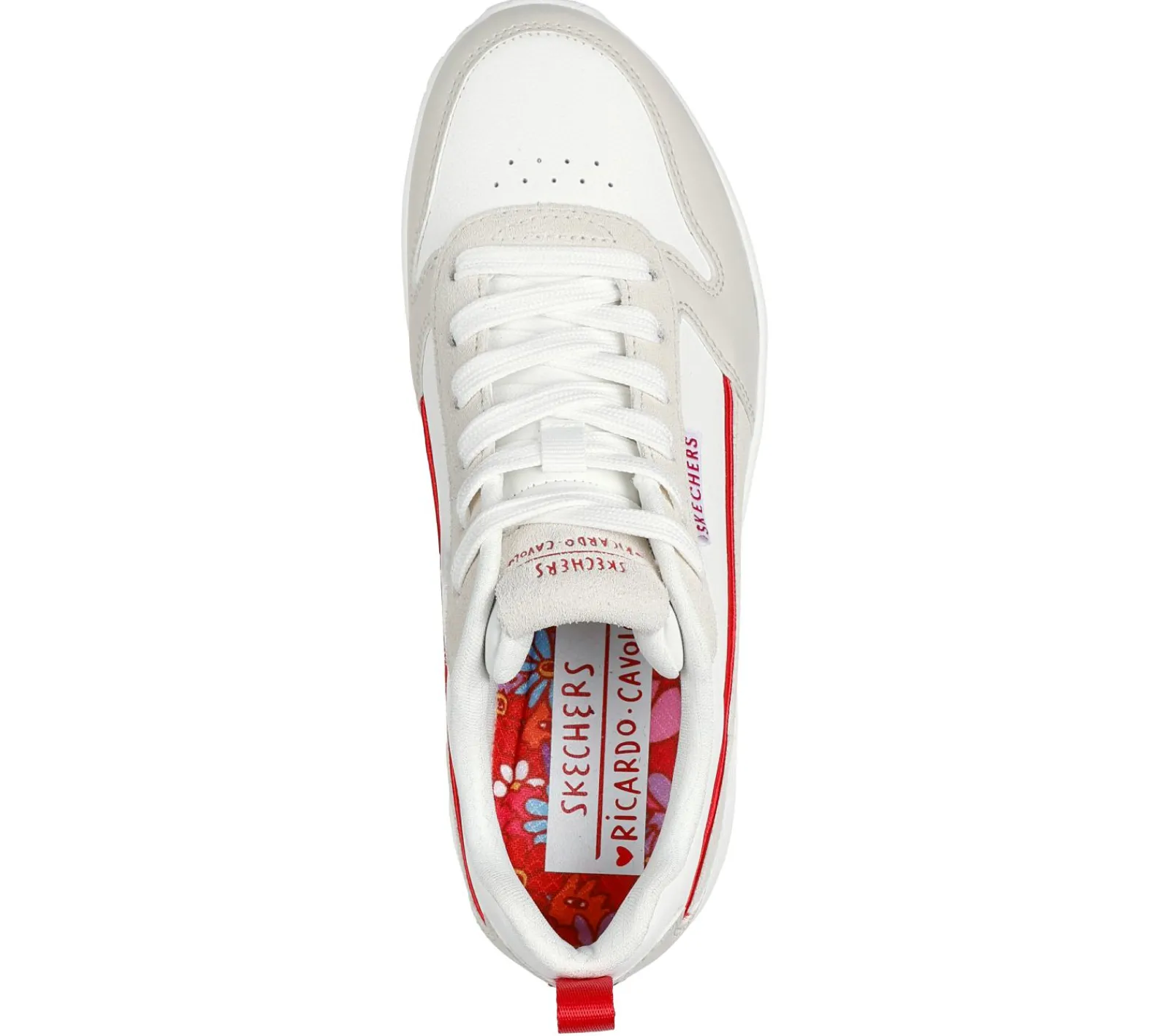 Com Atacadores|Sapatilhas Casuais-SKECHERS Ricardo Cavolo: Uno - Flaming Love BRANCO / NATURAL