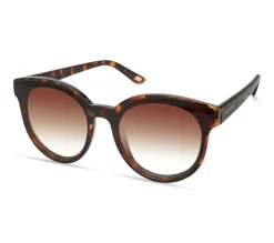 Óculos De Sol|Acessórios-SKECHERS Round Plastic Sunglasses CASTANHO
