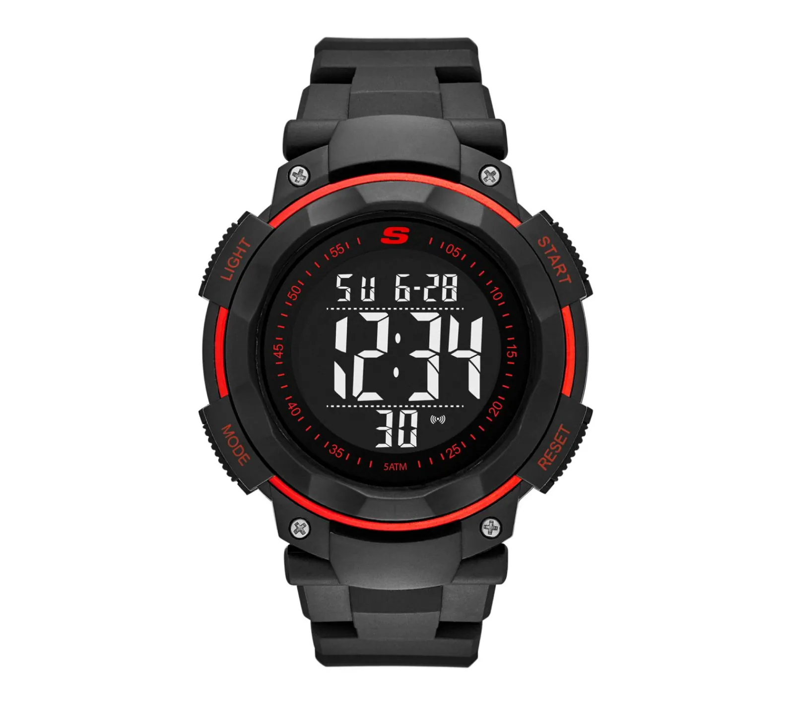 Relógios|Acessórios-SKECHERS Ruhland Watch PRETO / VERMELHO