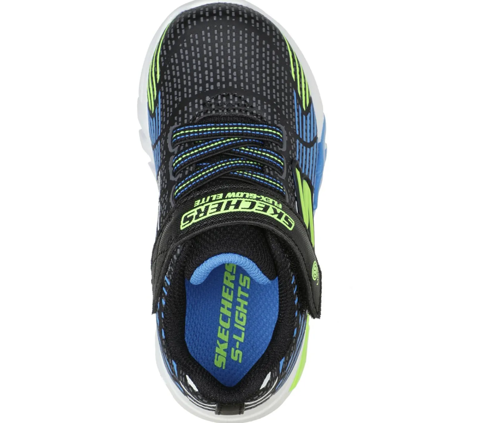Luzes-SKECHERS S Lights: Flex-Glow Elite PRETO / LIMA