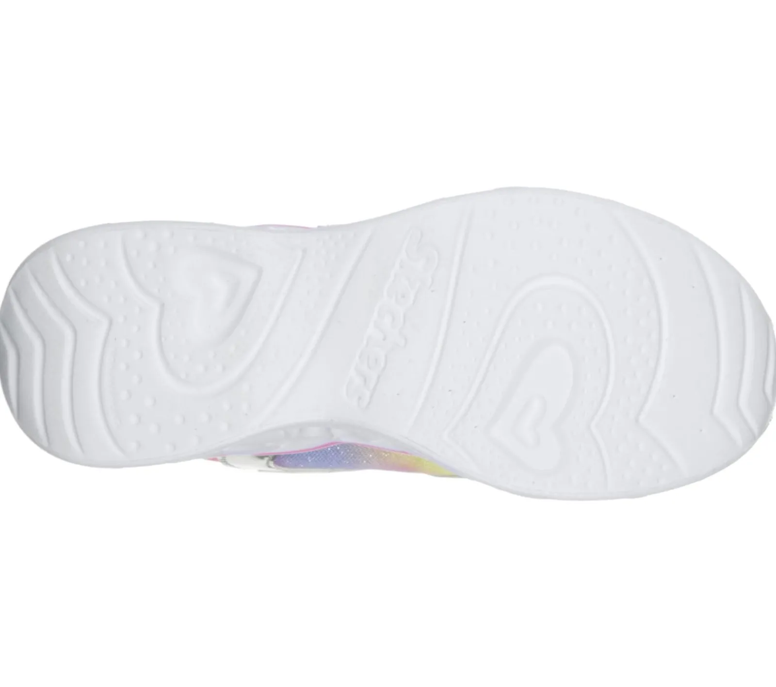 Luzes|Sapatilhas-SKECHERS S Lights: Heart Lights - Rainbow Lux PRATEADO / MULTICOR