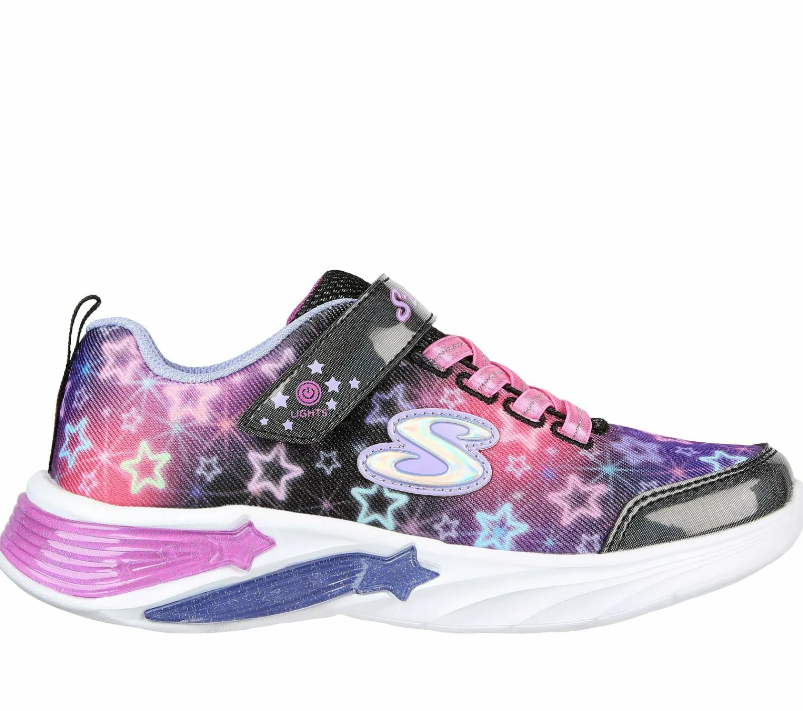 Calçado Sem Atacadores|Luzes-SKECHERS S Lights: Star Sparks PRETO / MULTICOR