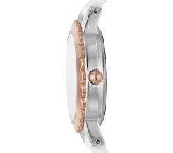 Relógios|Acessórios-SKECHERS Scalloped Bezel White Watch BRANCO