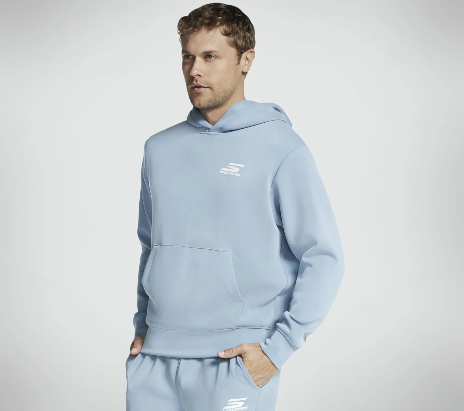 Partes De Cima|Partes De Cima-SKECHERS Skech Cloud Elevate Hoodie BRANCO / AZUL