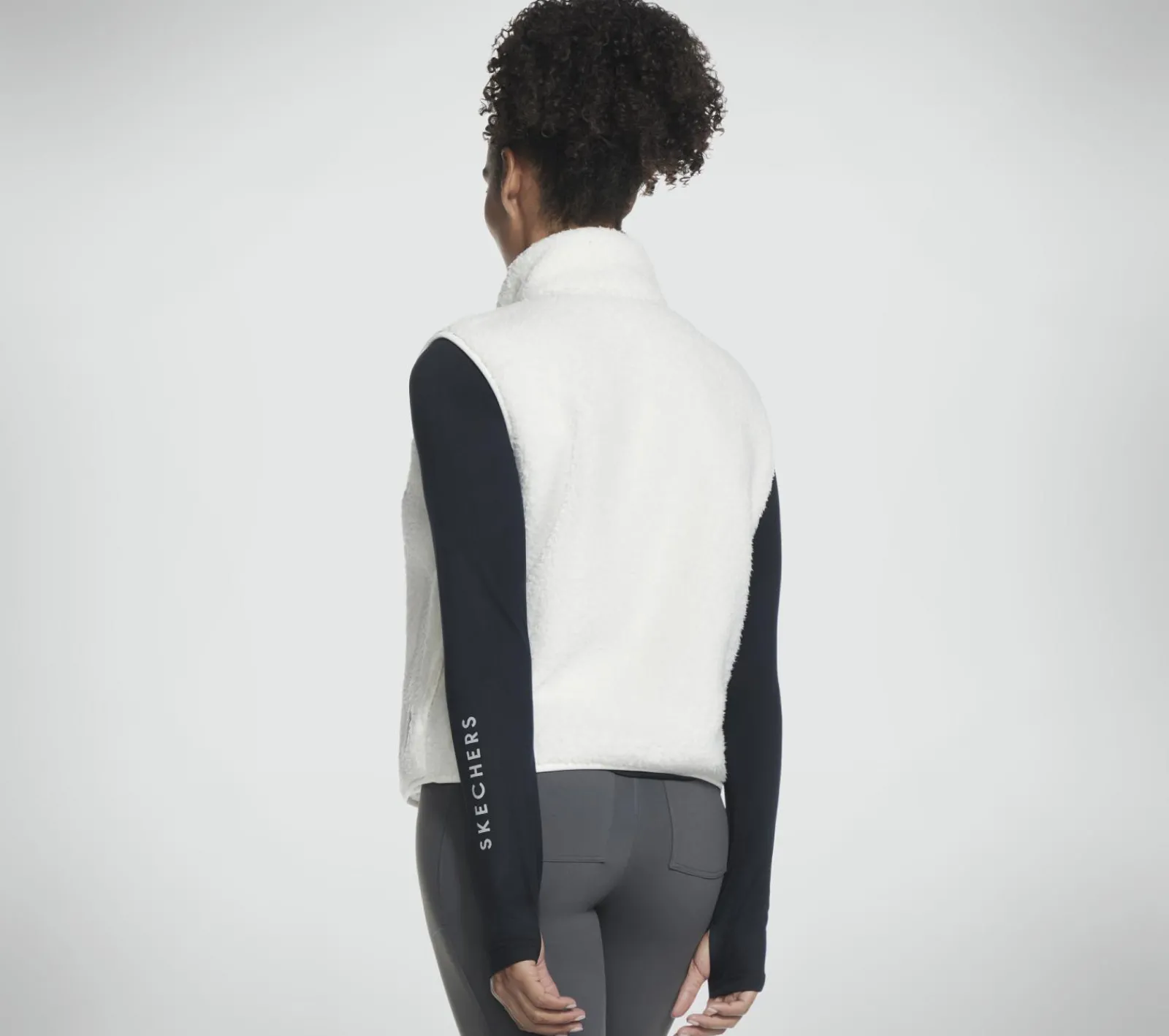 Partes De Cima|Partes De Cima-SKECHERS Skech Sherpa Cropped Vest BRANCO SUJO