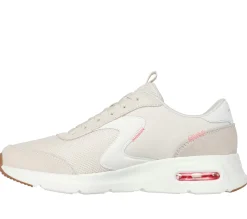 Com Atacadores|Sapatilhas Casuais-SKECHERS Skech-Air Court - Air Wave NATURAL / ROSA CHOQUE