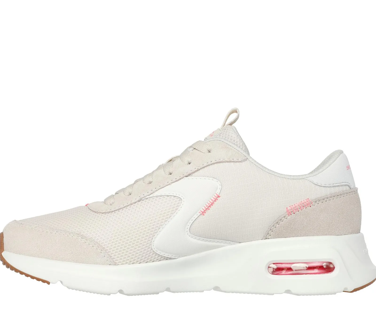 Com Atacadores|Sapatilhas Casuais-SKECHERS Skech-Air Court - Air Wave NATURAL / ROSA CHOQUE