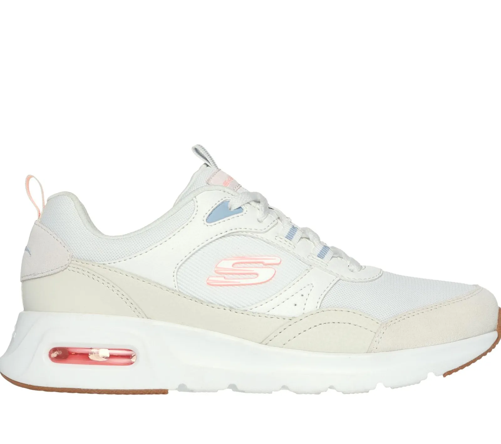 Com Atacadores|Sapatilhas Casuais-SKECHERS Skech-Air Court - Retro Avenue BRANCO SUJO