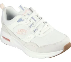 Com Atacadores|Sapatilhas Casuais-SKECHERS Skech-Air Court - Retro Avenue BRANCO SUJO