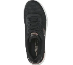 Com Atacadores|Sapatilhas-SKECHERS Skech-Air Dynamight - The Halcyon PRETO / DOURADO ROSA