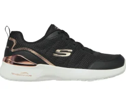 Com Atacadores|Sapatilhas-SKECHERS Skech-Air Dynamight - The Halcyon PRETO / DOURADO ROSA