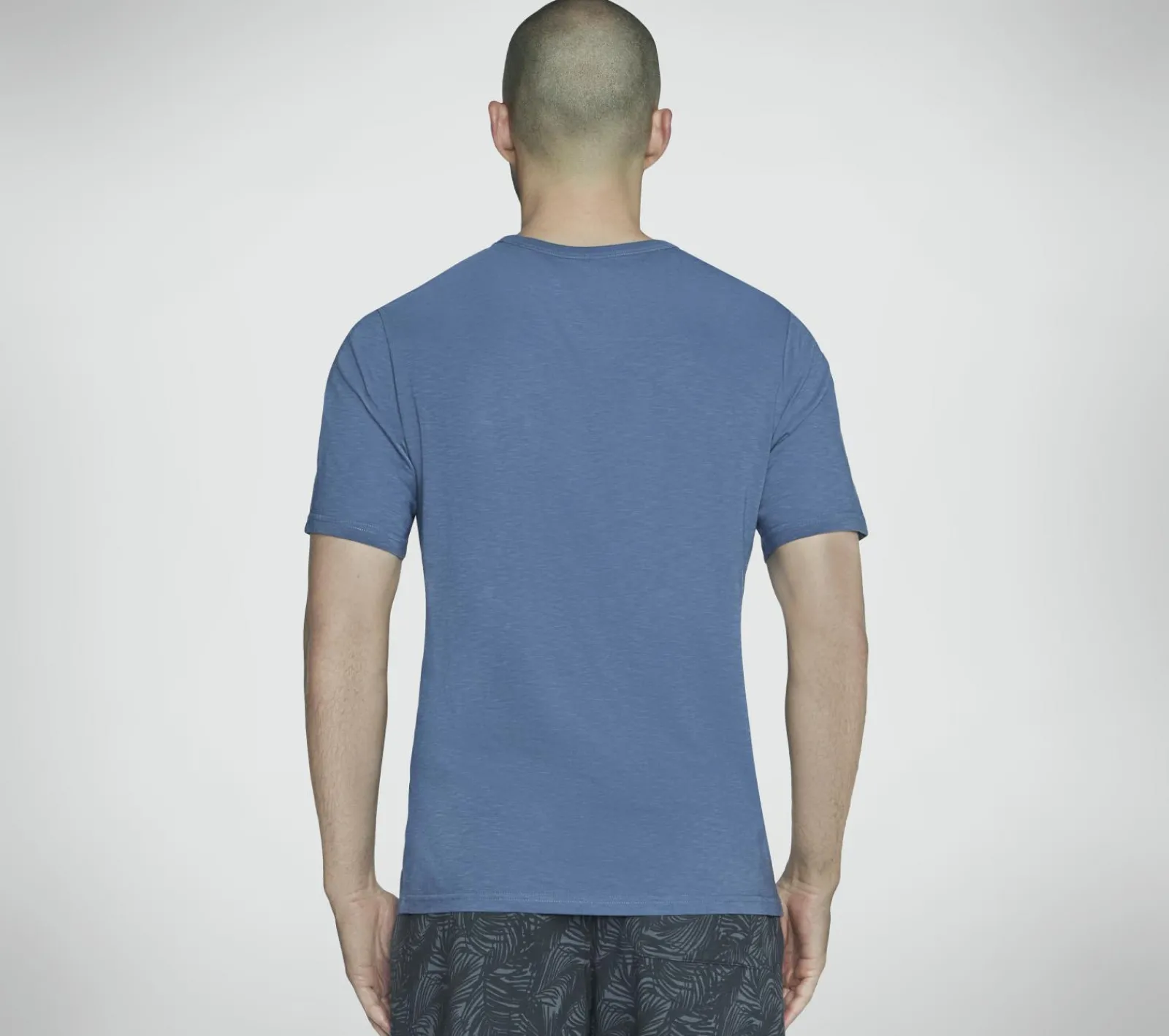 Partes De Cima|Partes De Cima-SKECHERS SKECH-BREEZE Slub Pocket Tee AZUL / CINZENTO