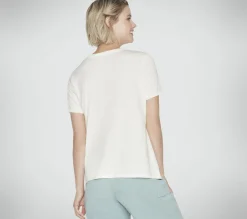 Partes De Cima|Partes De Cima-SKECHERS Airbrush Tee BRANCO / PRATEADO