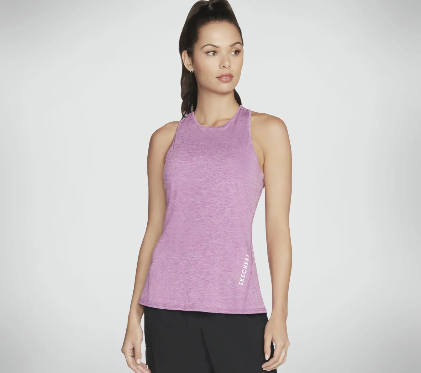 Partes De Cima|Partes De Cima-SKECHERS Apparel Diamond Blissful Tank ROXO / ROSA CHOQUE