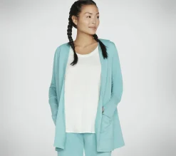 Partes De Cima|Partes De Cima-SKECHERS Apparel Everyday Belted Hoodigan TURQUESA
