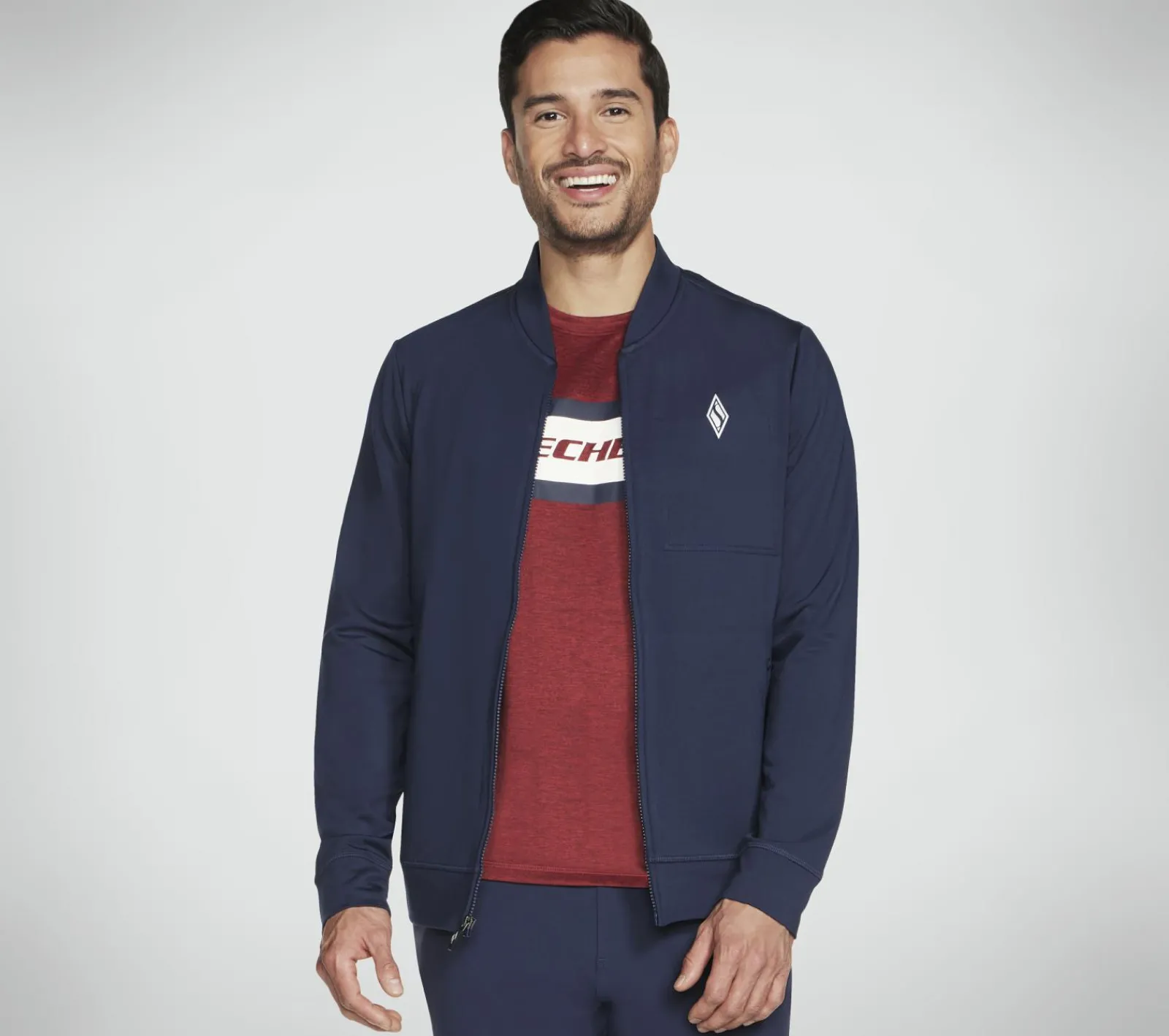 Partes De Cima|Partes De Cima-SKECHERS Apparel Hoodless Hoodie ULTRA GO Jacket NAVY