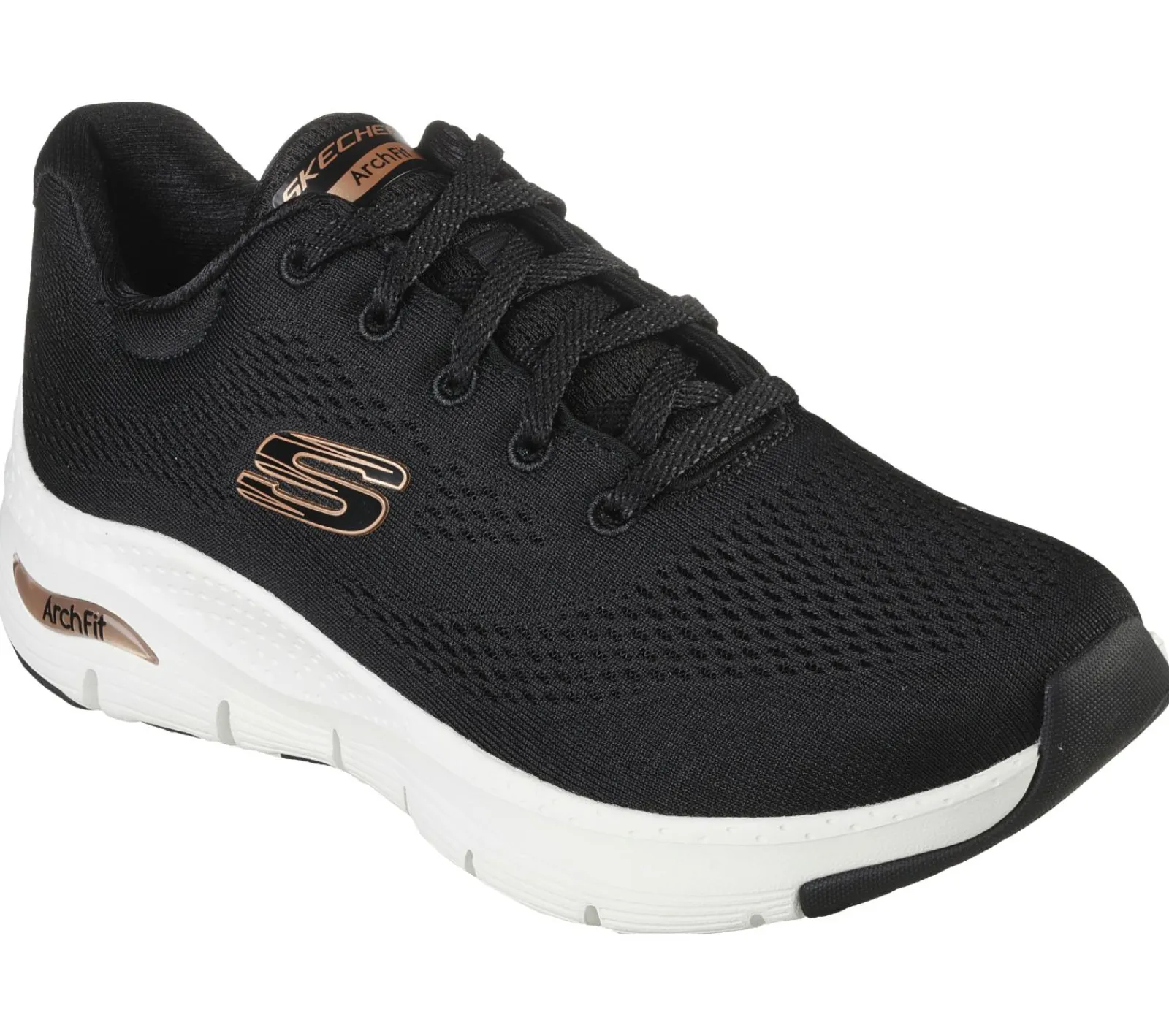 Com Atacadores|Sapatilhas-SKECHERS Arch Fit - Big Appeal PRETO / DOURADO ROSA