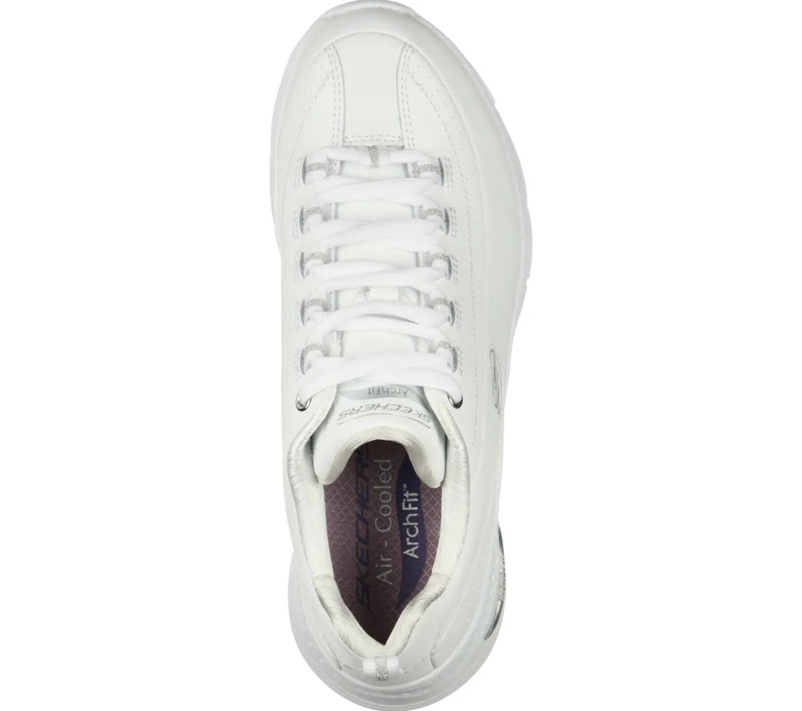 Sapatilhas-SKECHERS Arch Fit - Citi Drive BRANCO / PRATEADO