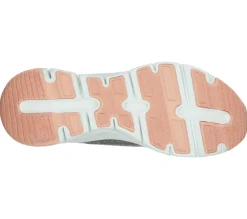 Com Atacadores|Sapatilhas-SKECHERS Arch Fit - Comfy Wave CINZENTO / ROSA