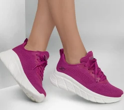 Com Atacadores|Sapatilhas-SKECHERS BOBS Sport B Flex Hi - Flying HI FUCSIA