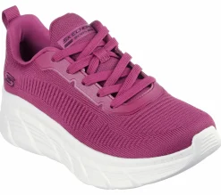 Com Atacadores|Sapatilhas-SKECHERS BOBS Sport B Flex Hi - Flying HI FUCSIA